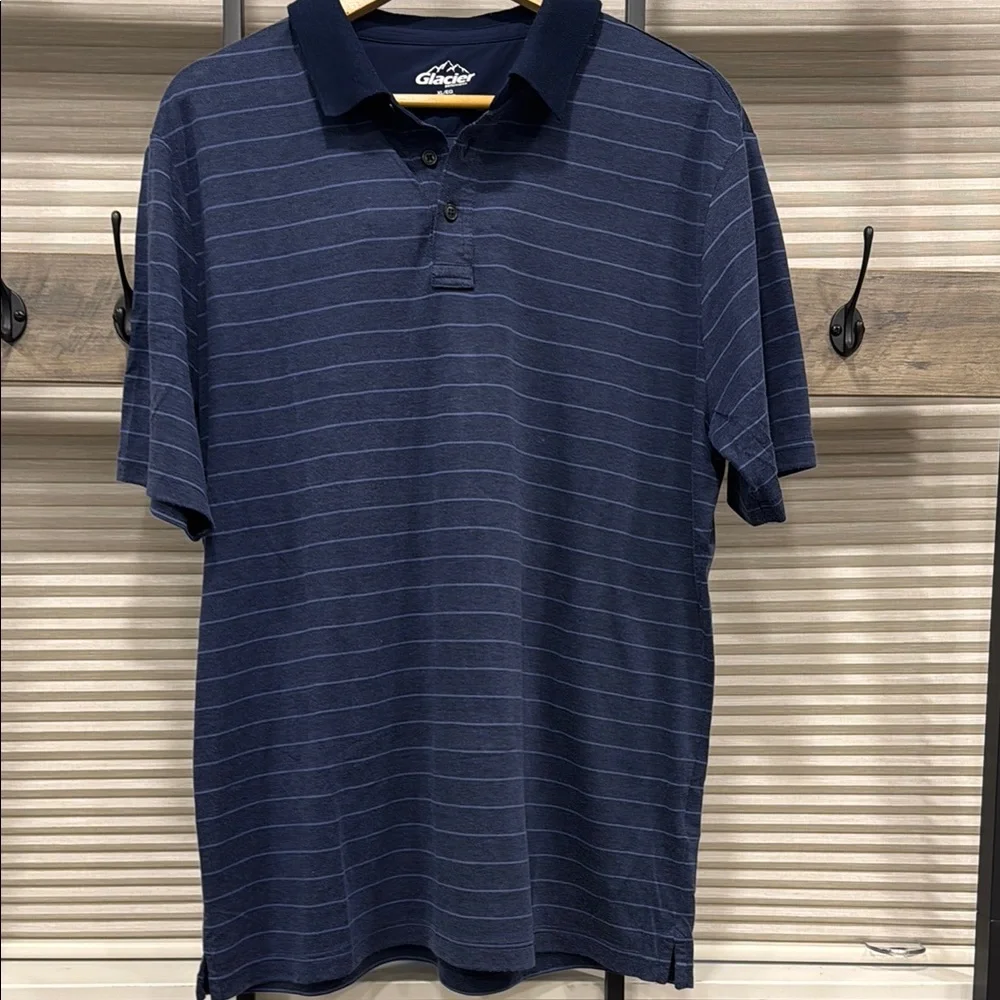 Navy Striped Polo Shirt - Picture 5 of 6
